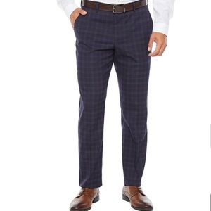 NWT Plaid Slim Fit Dress Pants
